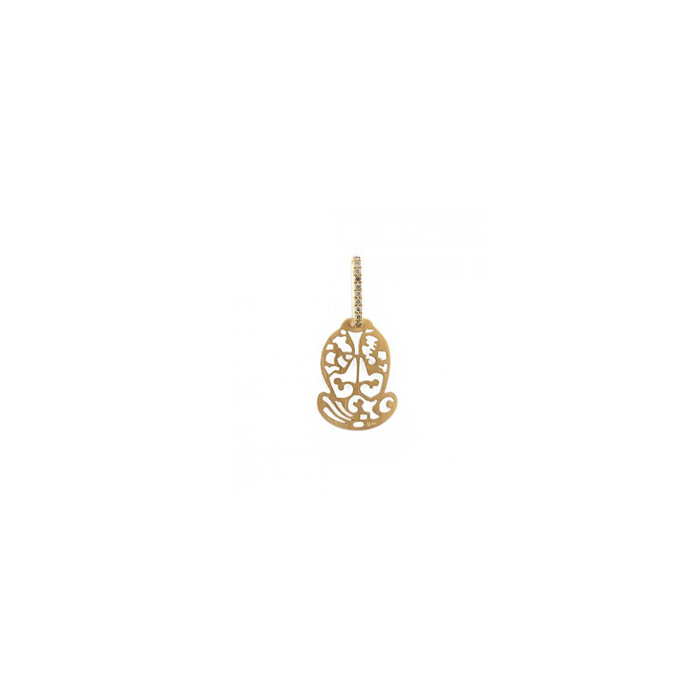 Pendentif Gold en Or Rose 18K & Diamant Brun