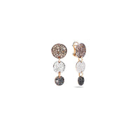 Boucles d'oreilles Sabbia en Or Rose 18K & Diamant Blanc & Brun
