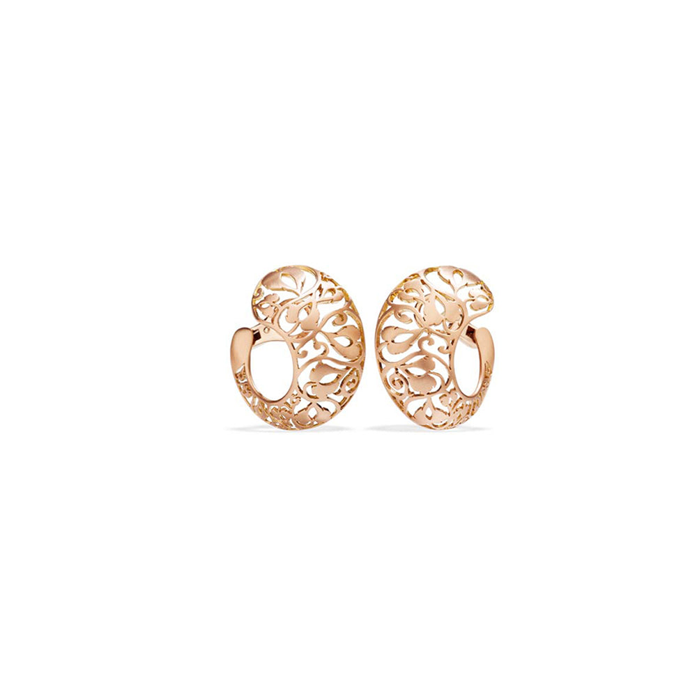 Boucles d'oreilles Arabesque en Or Rose 18K