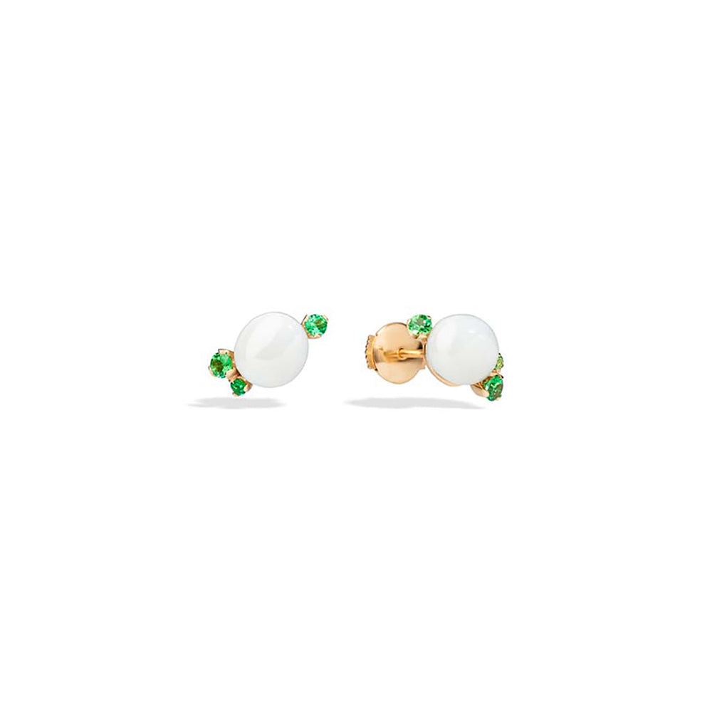 Boucles d'oreilles Capri Ceramica en Or Rose 18K & Grenat tsavorite et Céramique