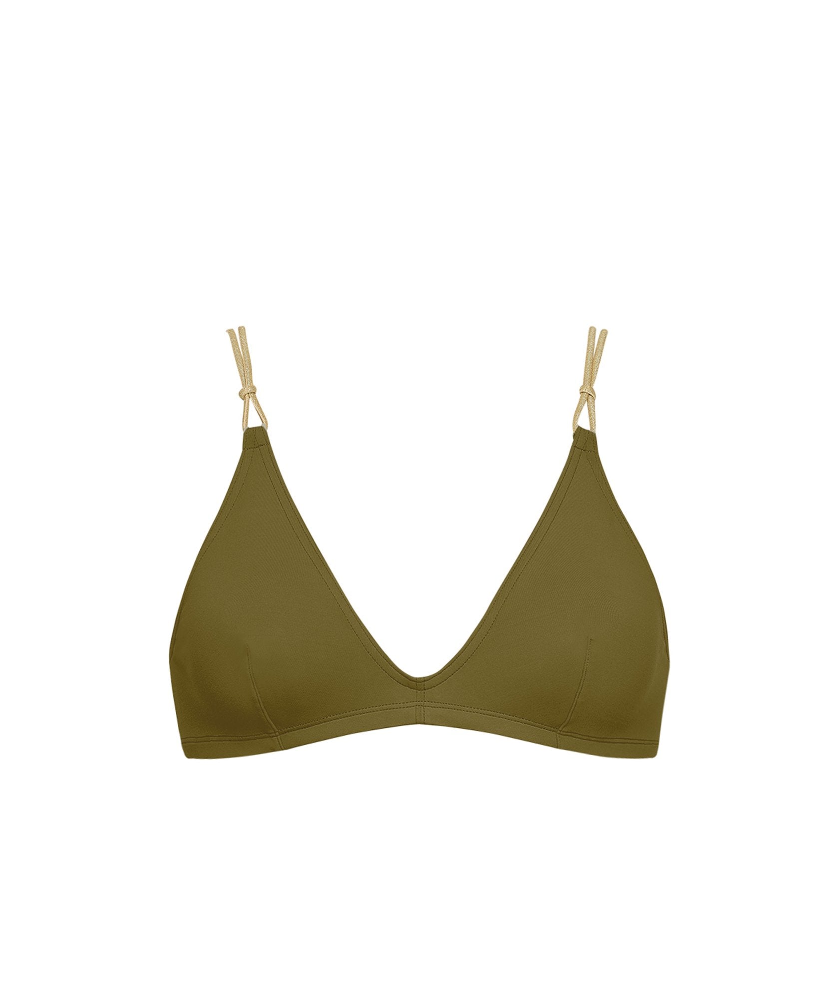 Haut de maillot triangle Gling - Croco & Doré
