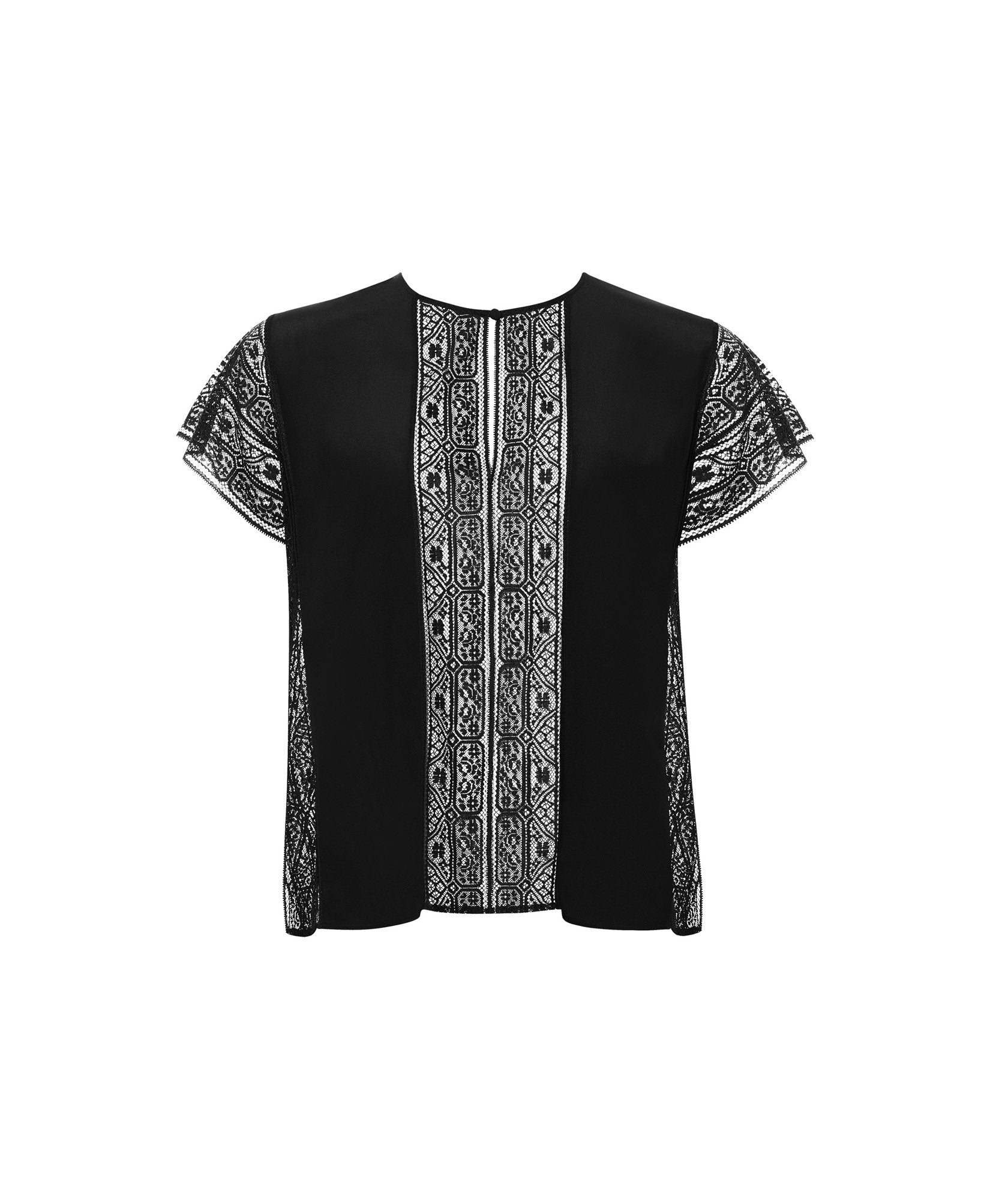 Haut manches courtes Etoffe - Noir