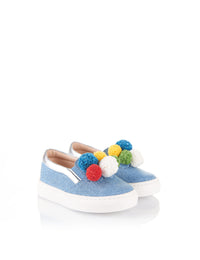POM POM BABY - Bleu clair & multicolor