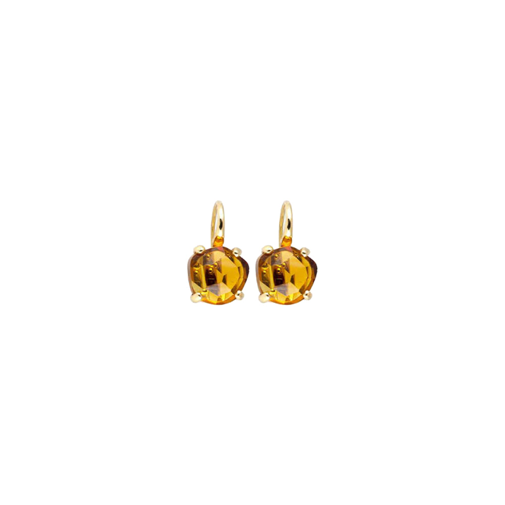 Boucles d'oreilles Lola en Or Rose 18K & Quartz et Citrine