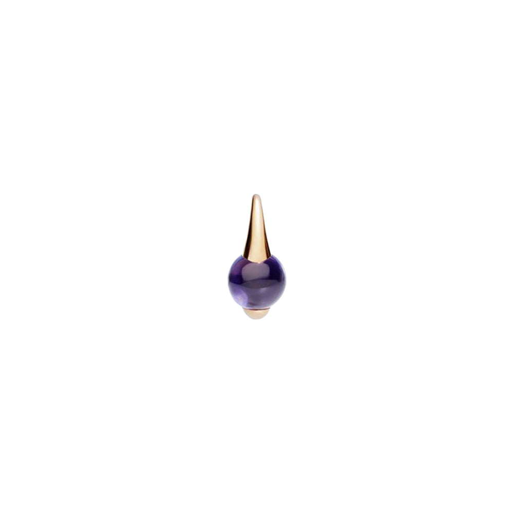 Mono boucle d'oreille M'Ama Non M'Ama en Or Rose 18K & Iolite