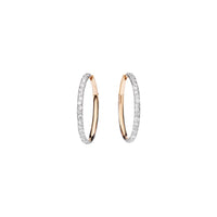Boucles d'oreilles Tango en Or Rose 18K & Diamant Blanc