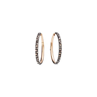 Boucles d'oreilles Tango en Or Rose 18K & Diamant Brun