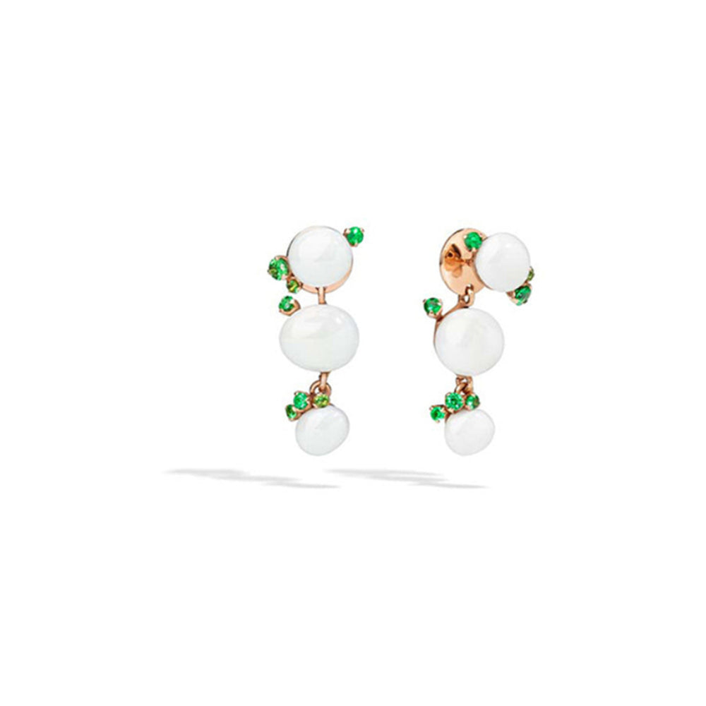 Boucles d'oreilles Capri Ceramica en Or Rose 18K & Grenat tsavorite et Céramique