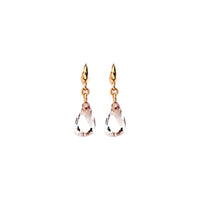 Boucles d'oreilles Pin Up en Or Rose & Blanc 18K & Rubis et Diamant Gris