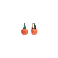 Boucles d'oreilles Capri en Or Rose 18K & Corail et Grenat tsavorite