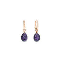 Boucles d'oreilles Tabou en Or Rose 18K & Améthyste