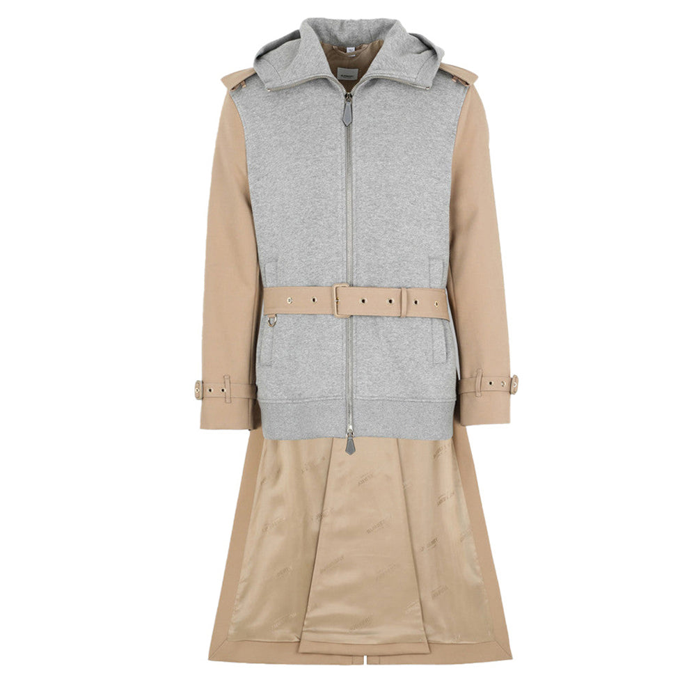 Trench déstructuré en coton et jersey - Soft Fawn