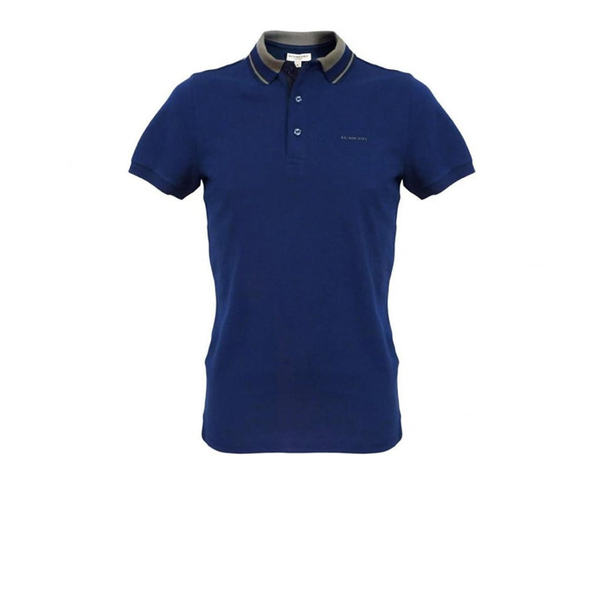 Polo avec col rayé - Bright Indigo