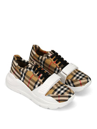 Sneakers en coton Vintage check - Antique Yellow