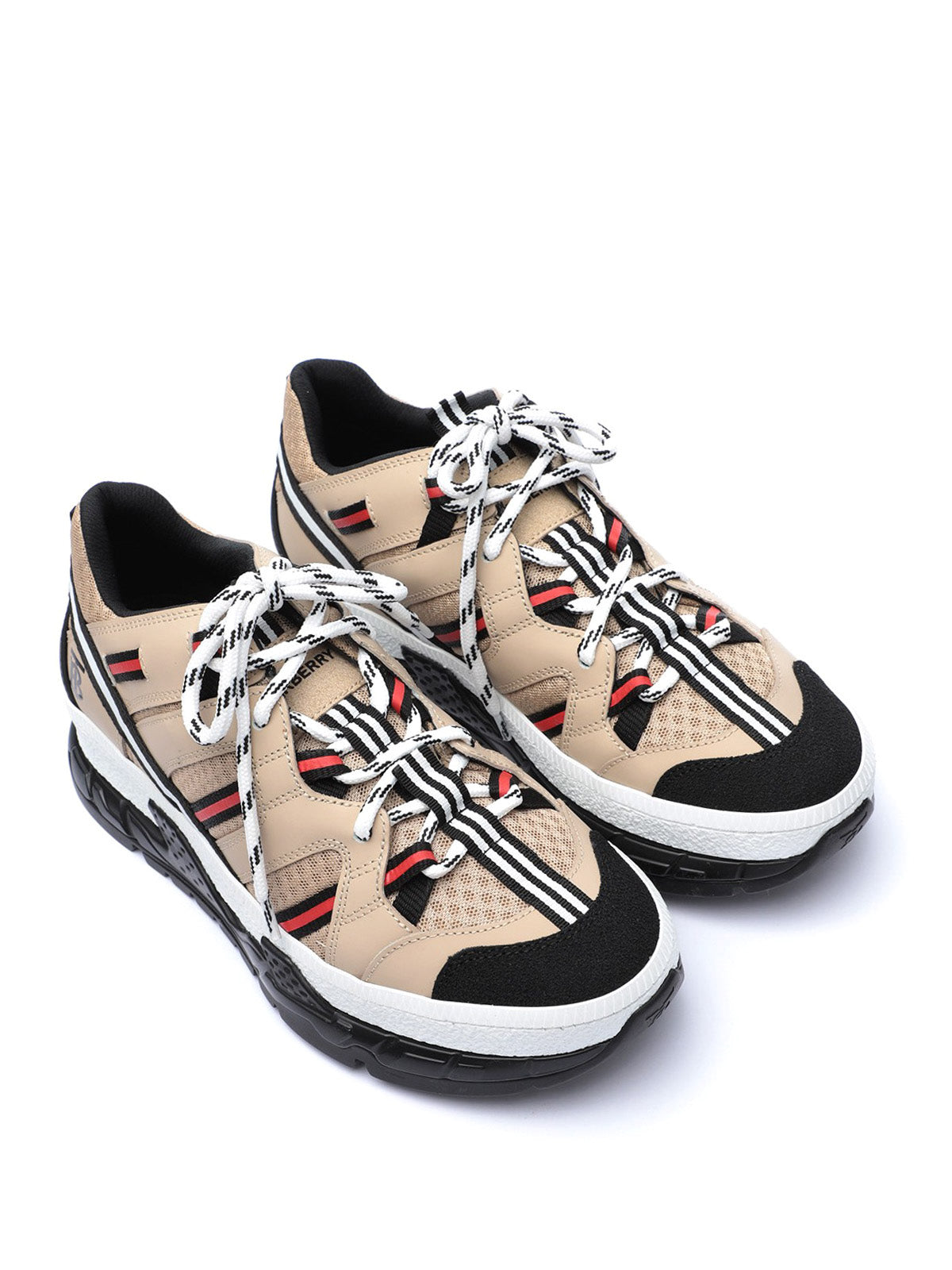 Sneakers Union en mesh et nubuck - Beige