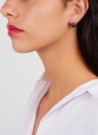 Boucles d'oreilles Capri Ceramica en Or Rose 18K & Saphir Bleu et Céramique
