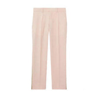 Pantalon de costume en sergé de laine à bandes check - Blush Pink