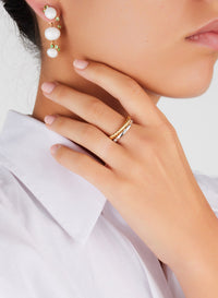 Boucles d'oreilles Capri Ceramica en Or Rose 18K & Grenat tsavorite et Céramique