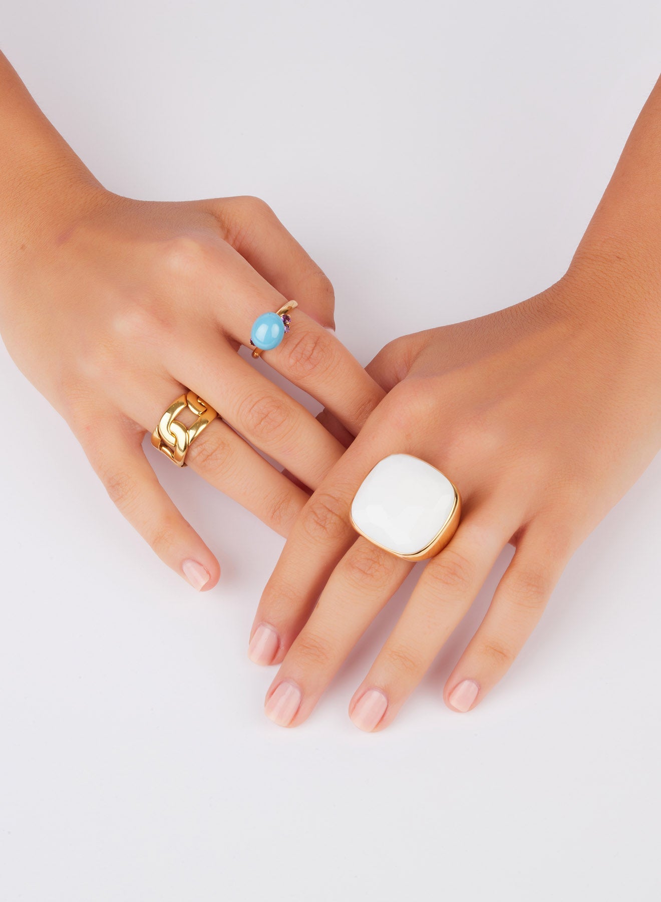 Bague Capri Ceramica en Or Rose 18K & Grenat tsavorite et Céramique