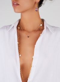 Collier Capri Ceramica en Or Rose 18K & Grenat tsavorite et Céramique