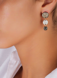 Boucles d'oreilles Sabbia en Or Rose 18K & Diamant Blanc & Brun