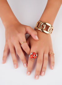 Bague Lucciole en Or Jaune 18K & Diamant Blanc