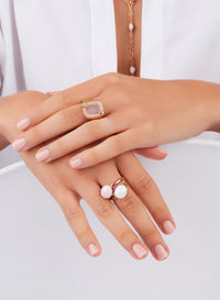Bague Capri Ceramica en Or Rose 18K & Rubis et Céramique