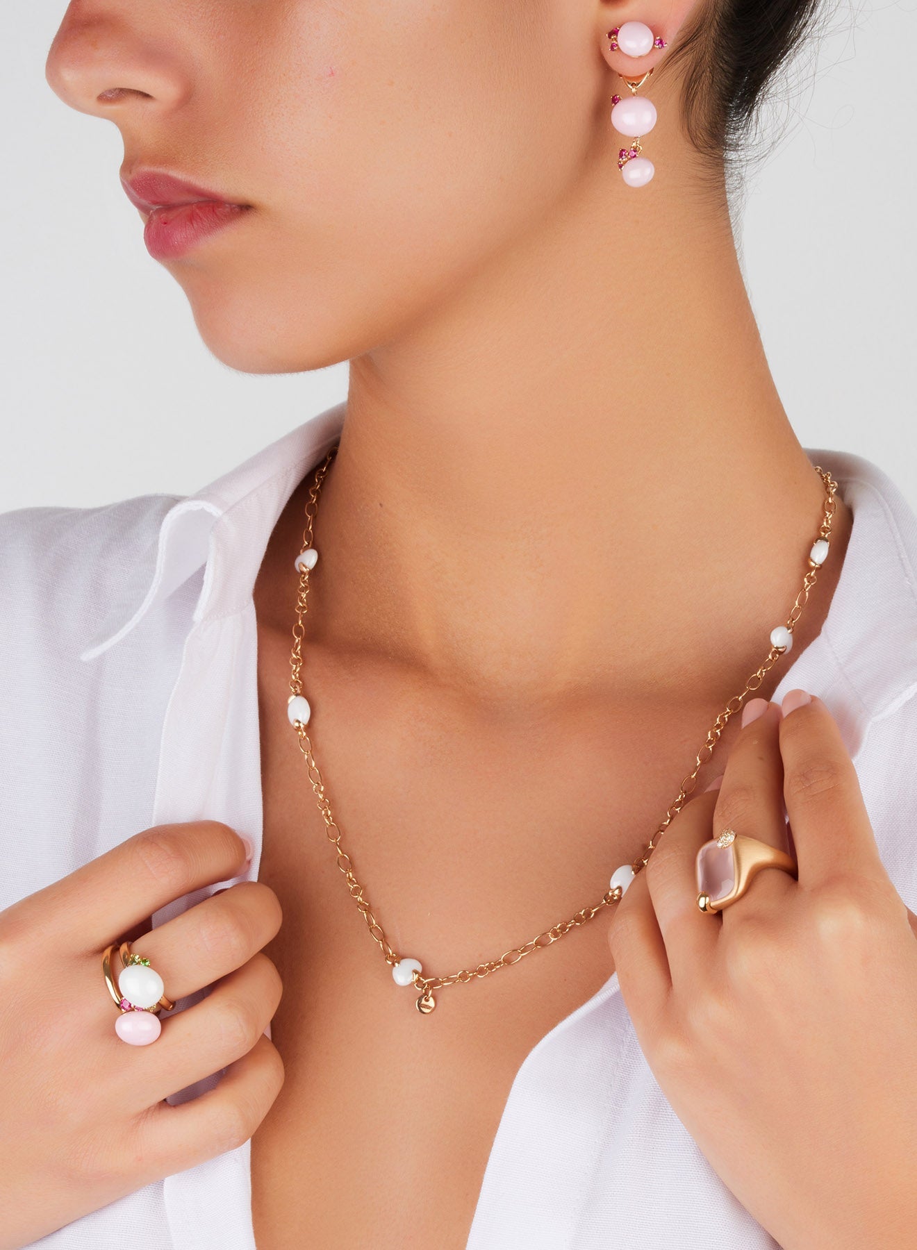 Collier Capri Ceramica en Or Rose 18K & Céramique