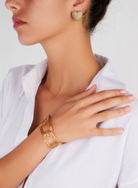 Bracelet Arabesque en Or Rose & Blanc 18K