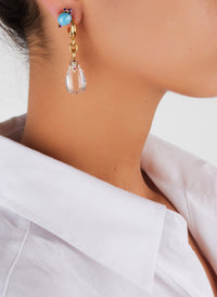 Boucles d'oreilles Capri Ceramica en Or Rose 18K & Améthyste et Céramique