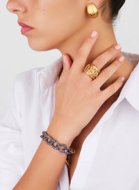 Bracelet Tango en Or Rose 18K & Saphir Bleu