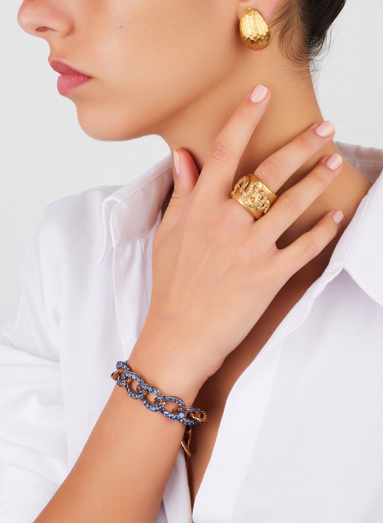 Bague Eva en Or Rose 18K & Diamant Brun