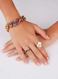 Bague Capri Ceramica en Or Rose 18K & Grenat tsavorite et Céramique
