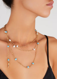 Collier Capri Ceramica en Or Rose 18K & Céramique