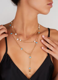 Collier Capri Ceramica en Or Rose 18K & Céramique