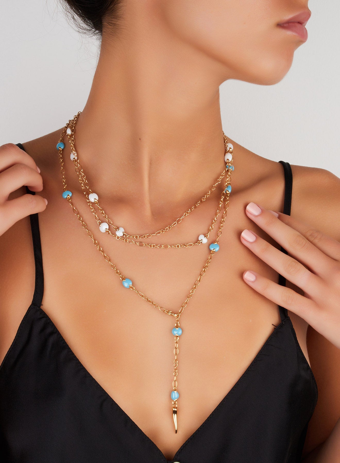 Collier Capri Ceramica en Or Rose 18K & Céramique