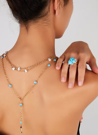 Collier Capri Ceramica en Or Rose 18K & Céramique