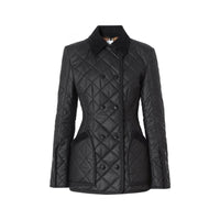 Veste d'équitation matelassée en coton ciré - Black