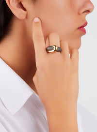 Bague Titanio en Or Rose 18K & Titane