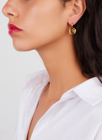 Boucles d'oreilles Lola en Or Rose 18K & Quartz et Citrine