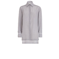 Chemise en crêpe de soie - Gris