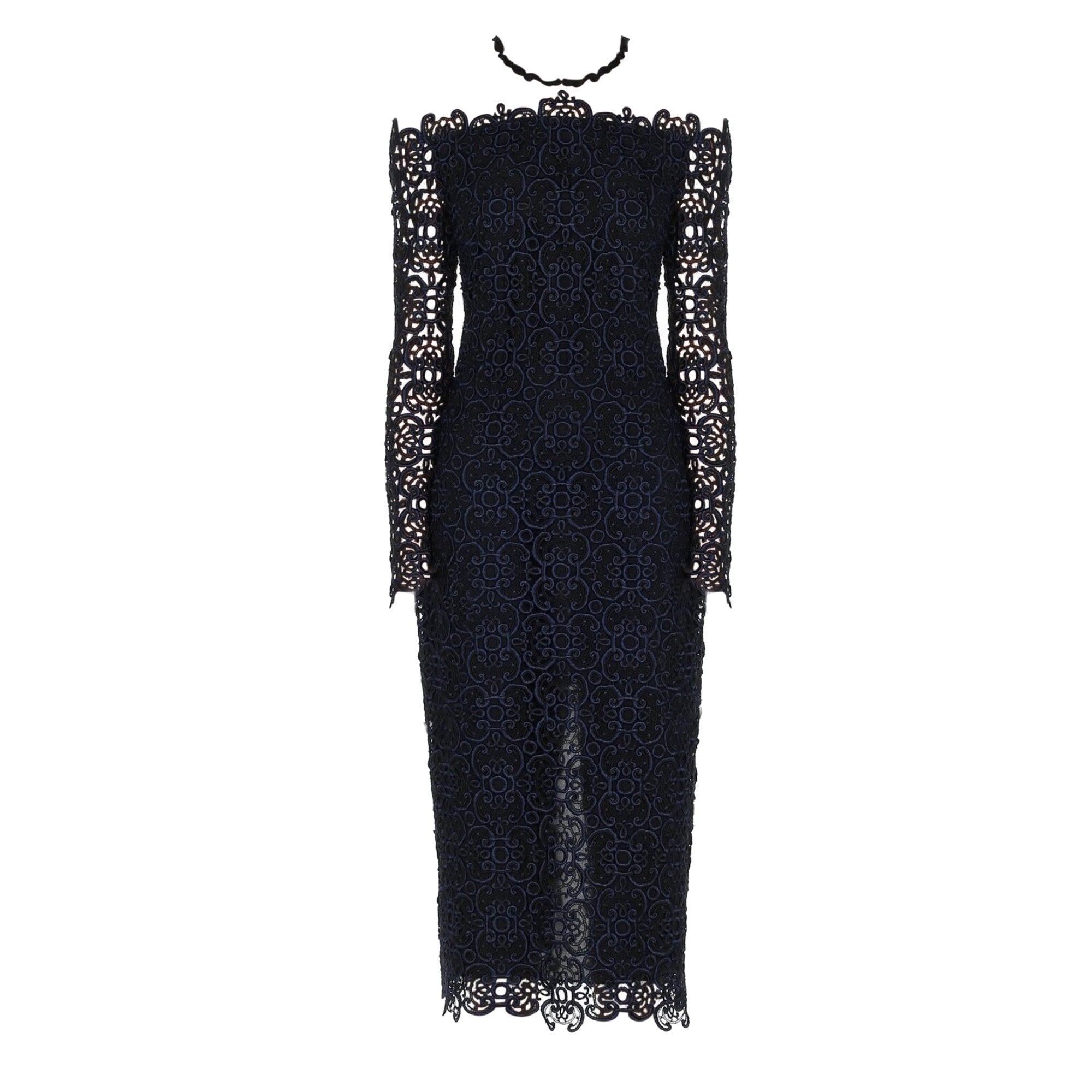 Robe dentelle - Bleu