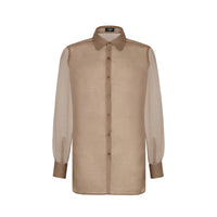 Chemise Elegant K en soie - Marron