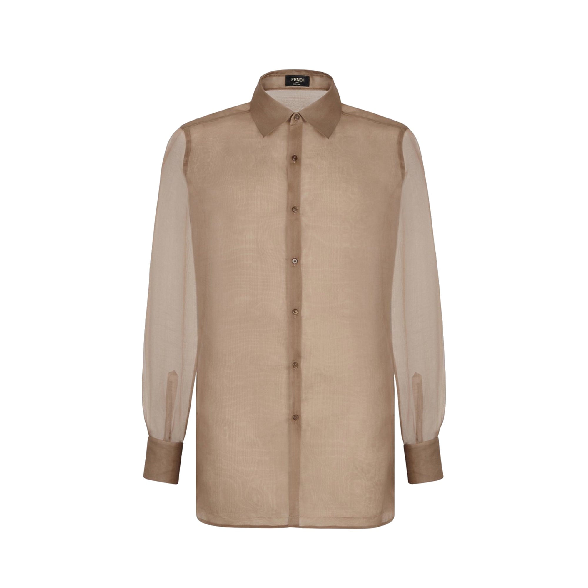 Chemise Elegant K en soie - Marron