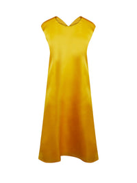Robe cape en satin de soie - Curcuma