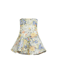 Top évasé sans manche à imprimé fleuri - Fleurs d'Ikat