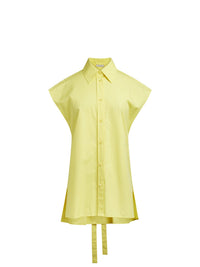 Top sans manche en popeline de coton - Jaune Pâle