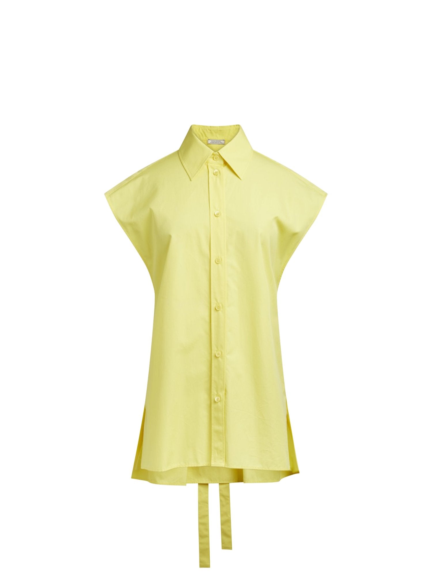 Top sans manche en popeline de coton - Jaune Pâle