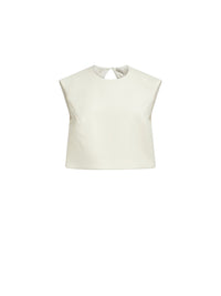 Top sans manche en gabardine - Naturel