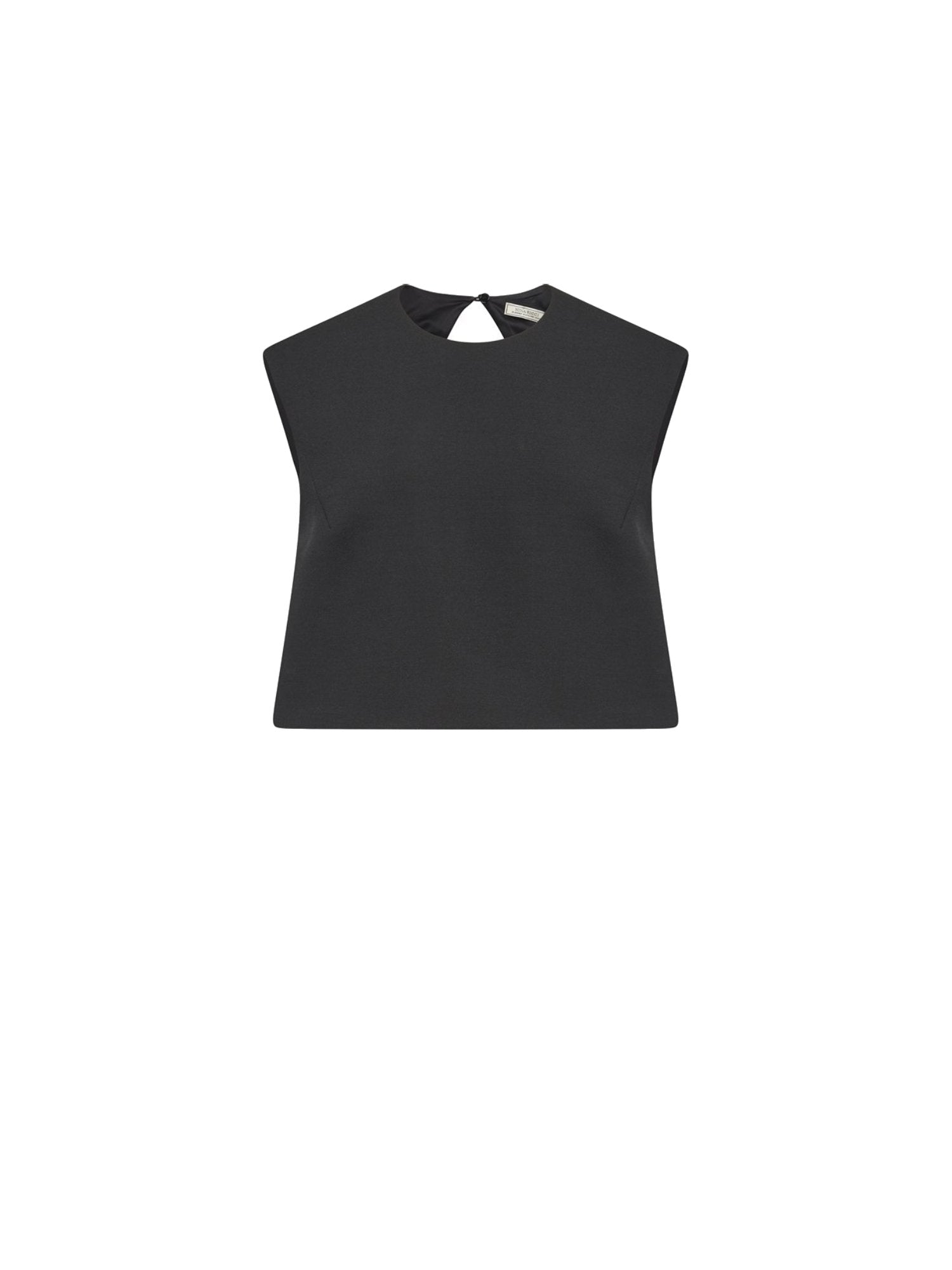 Top sans manche en gabardine - Noir